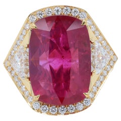 Diana M. 18kt Ruby Ring 10.01cts Certified By GRS Pigeon Blood Red 