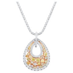 Diana M. 18KT THREE COLOR GOLD 5,50CTS MULTI COLOR NATURAL DIAMANTS 