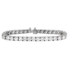 Diana M. 18kt WG Diamond Tennis bracelet GIA certified 14.36cts F-G VS