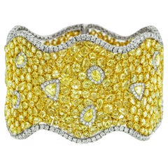 Diana M. Bracelet en or blanc et jaune 18 carats avec 56,67 carats de diamants 