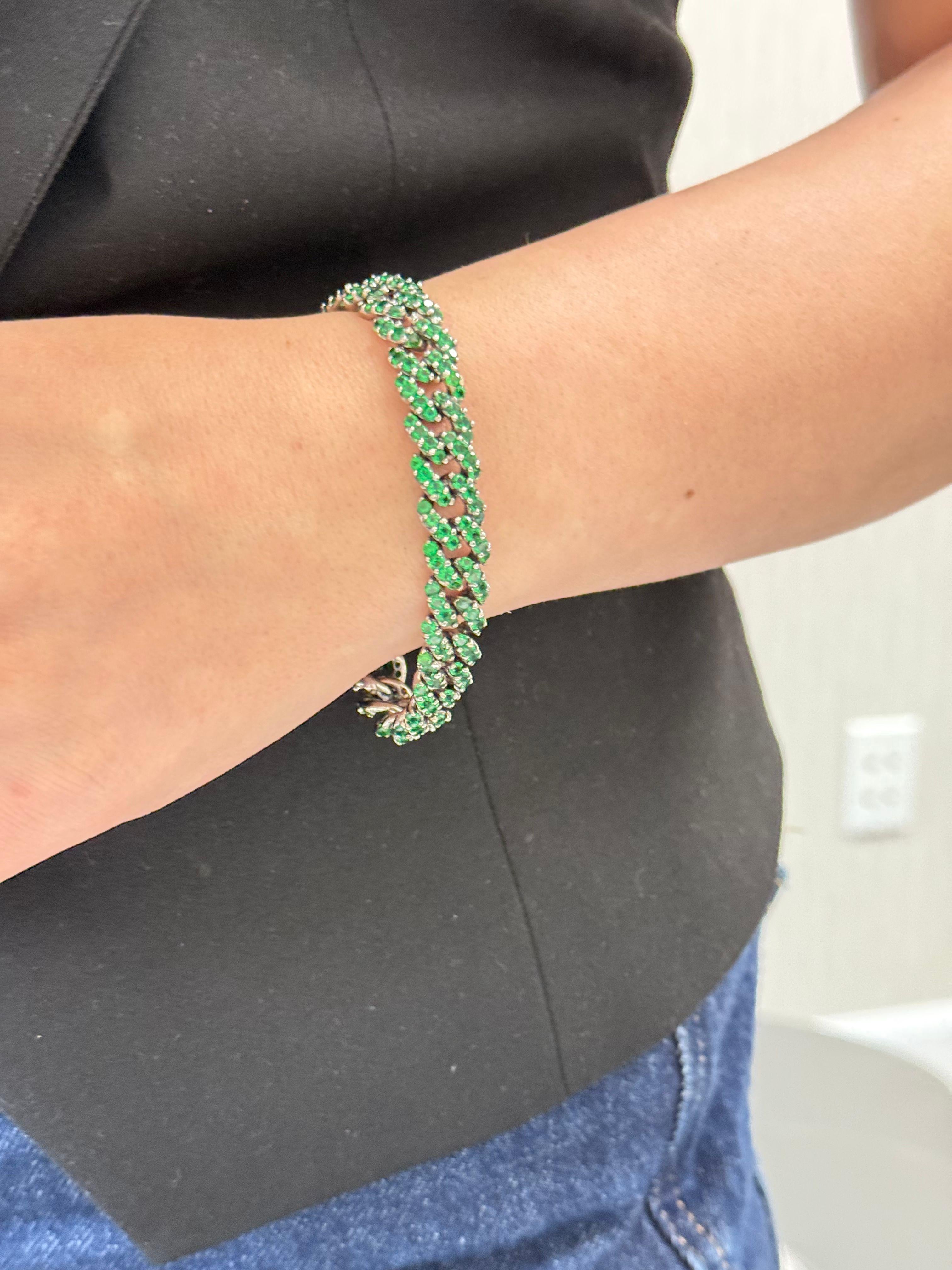 Moderno Bracciale A Link Diana M in oro bianco 18kt 14cts Greene & Greene in vendita