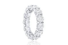 Diana M. 6.60 Cts Diamond Wedding Band in 18Kt White Gold