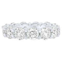 Diana M. 6.60 Cts Diamond Wedding Band in 18Kt White Gold