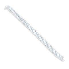 Diana M 18kt White Gold Bracelet Featuring 14.06cts Round Diamonnds