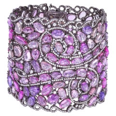 Diana M. 18kt white gold bracelet featuring 155.51cts of unheated pink sapphires
