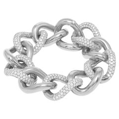 Used Diana M. 18kt white gold diamond linked bracelet containing 21.85 cts of diamond