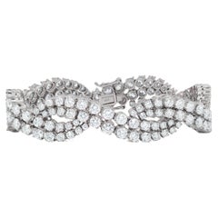 Diana M. 18kt white gold infinity bracelet featuring 18.06 cts tw of  diamonds 