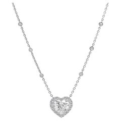 Diana M. 18KT MAGNIFICENT HEART SHAPE DIAMOND PENDANT MIT 5,34 Karat 