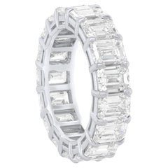 Diana M., bague en or blanc 18 carats avec diamants taille émeraude de 3,65 carats, 25 exemplaires