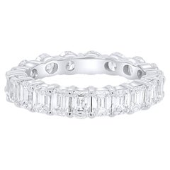 Diana M., bague jonc en or blanc 18 carats avec diamants 2,70 carats au total 