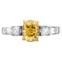 Diana M  18Kt White & Yellow Gold 1.86 Ct Diamond Engagement Ring