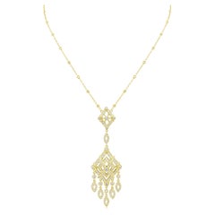 Diana M. 18kt Yellow Gold Pendant Woven Diamond Shape 