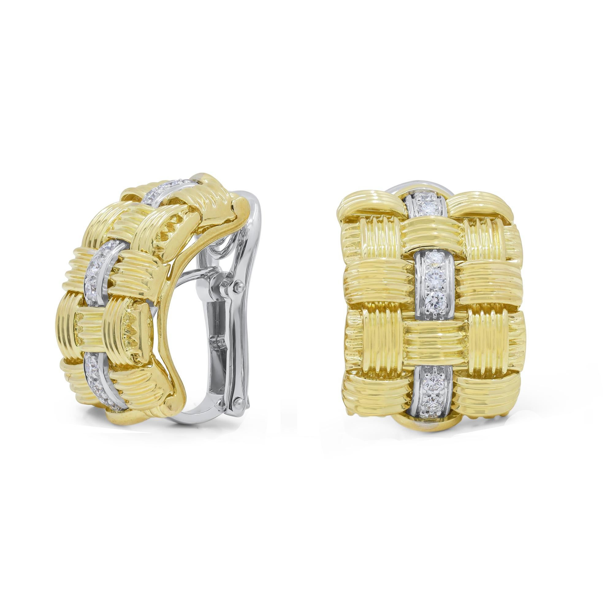 Diana M. 18kt Yellow Gold Woven Earrings Roberto Coin designer 

Diana M. is a leading supplier of top-quality fine jewelry for over 35 years.
Diana M is one-stop shop for all your jewelry shopping, carrying line of diamond rings, earrings,