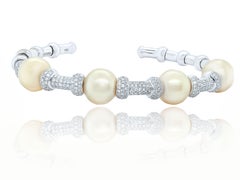 Diana M 1,90 Karat Diamant & Gelbe Perle Mode Manschette