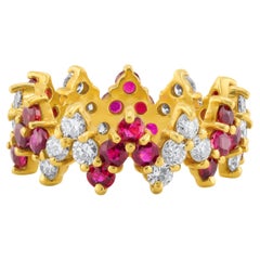 Diana M. 2.03 Cts. Ruby and Diamond Zigzag Fashion Ring