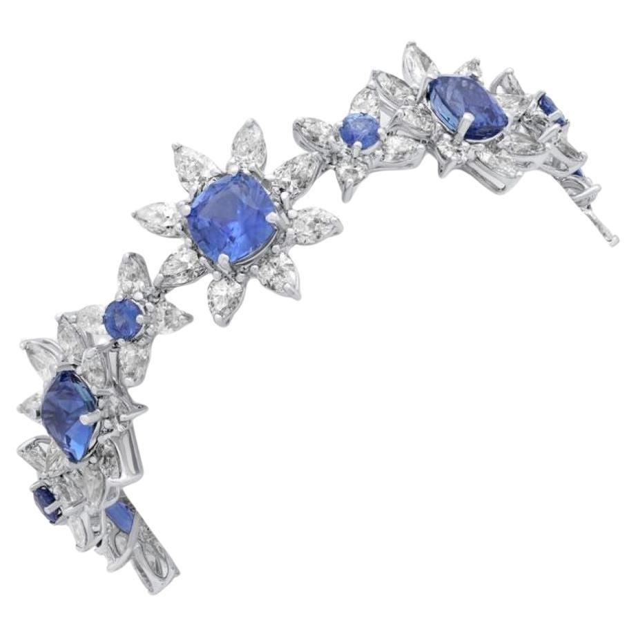Diana M 22 Carat Sapphire Cluster Bracelet