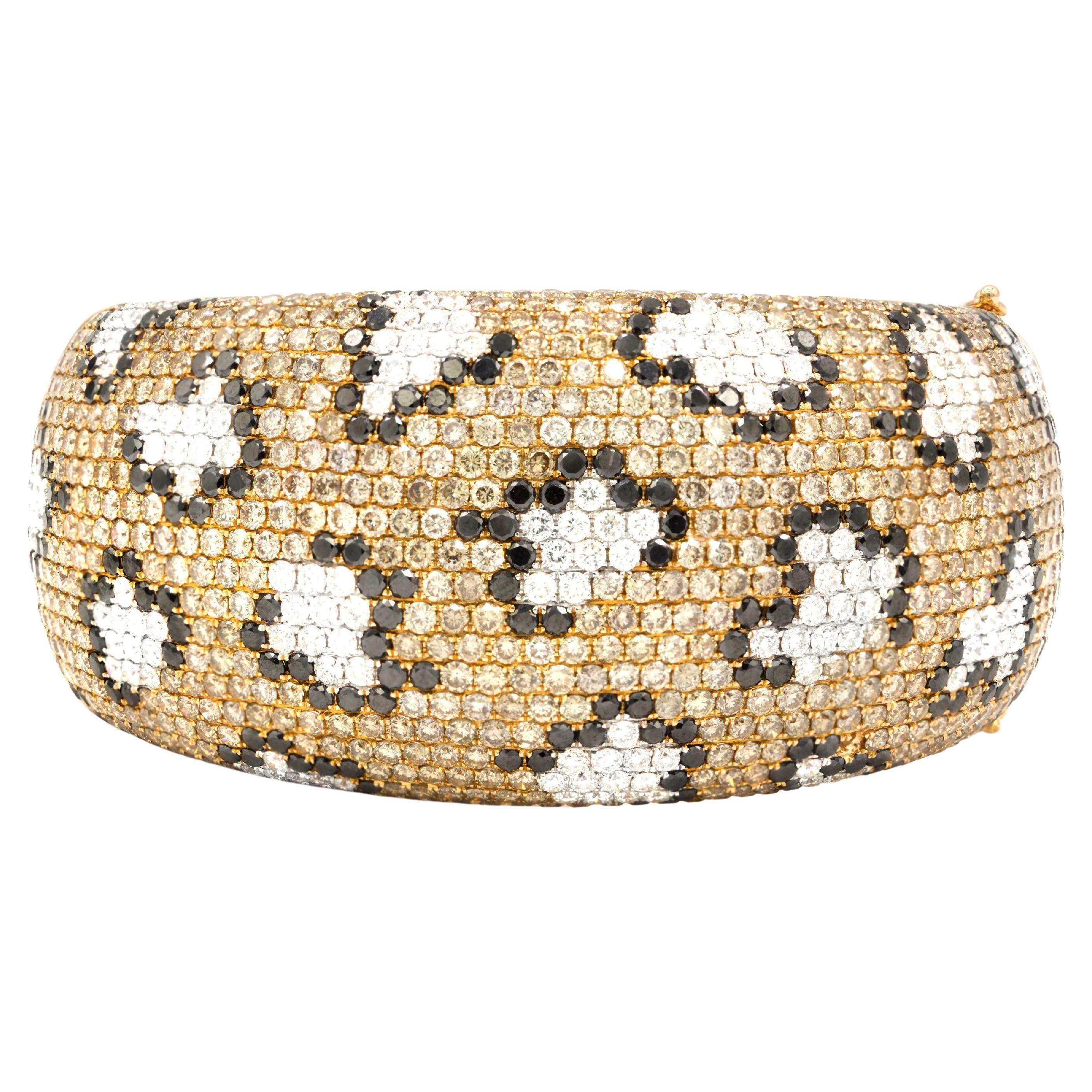 Diana M 23,55 cts Bracelet à la mode imprimé léopard en vente