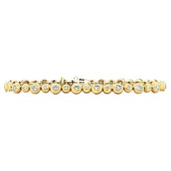 Diana M. 2.50 CT. Bracciale tennis con diamanti. Oro giallo 14K