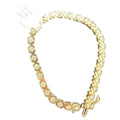 Diana M. 3.00 CT. Bracciale con diamanti. Oro giallo 14K