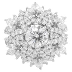 Diana M. 3,00 cts tw de diamants dans un motif de flocon de neige 