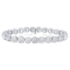 M. A&M.  34.60 cts GIA Certified Diamond Tennis Bracelet, 18k 1.50CT each stone