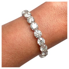 M. A&M.  34.60 cts GIA Certified Diamond Tennis Bracelet, 18k 1.50CT each stone