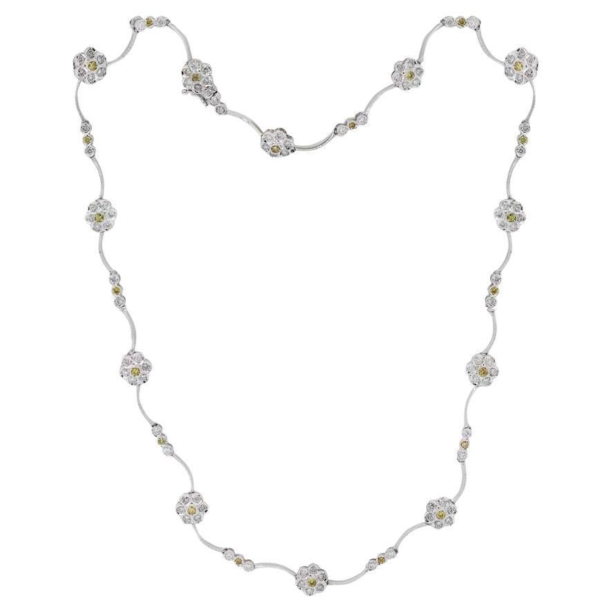 Diana M 3.50cts Diamond Flower Necklace