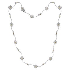 Diana M 3,50 Karat Diamant-Blumen-Halskette