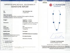 Diana M. 38.97 Cts. Sapphire and Diamond Flower Shape Necklace