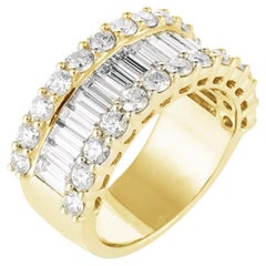 Diana M. 4.00 CT. Diamond Wedding Band. 18K Yellow Gold