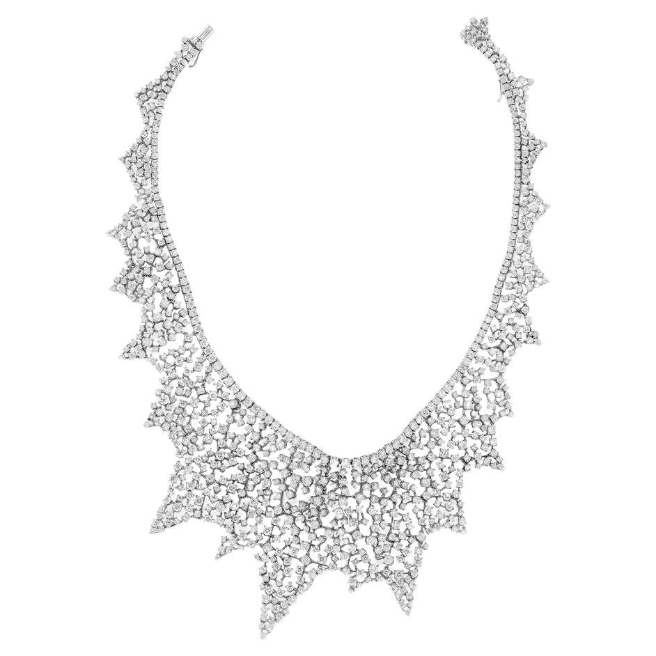 Diana M 40.25cts Diamond Fashion Necklace in 18kt White Gold For Sale