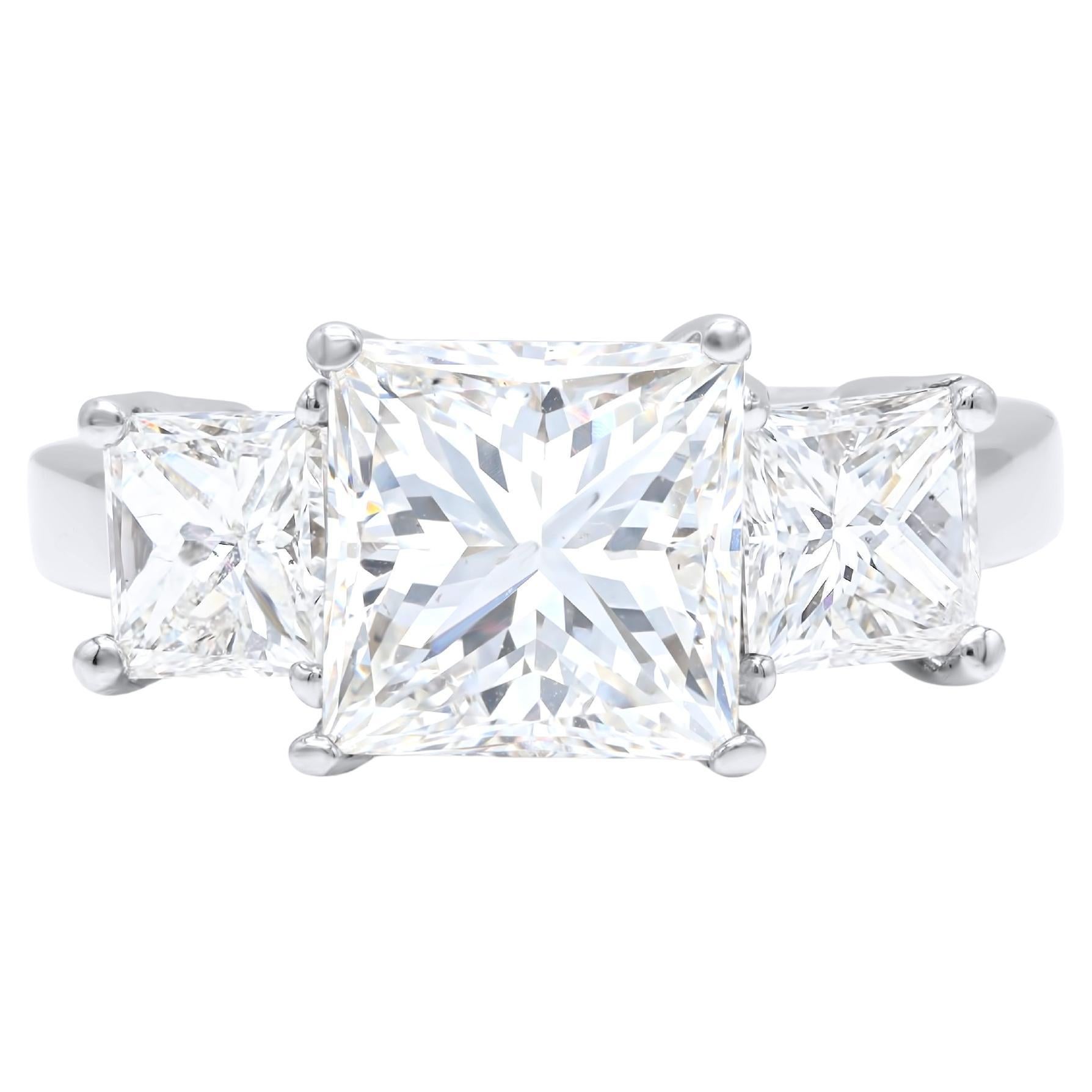 Diana M. 6.04 CT Diamond Ring 18K White Gold For Sale