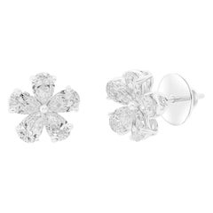 Diana M. 6.05 Carat Flower Cluster Diamond Earrings