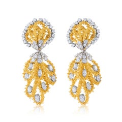 Diana M 6.50 Ct Art Deco Style Hanging Earrings