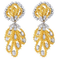 Diana M 6.50 Ct Art Deco Hanging Earrings 