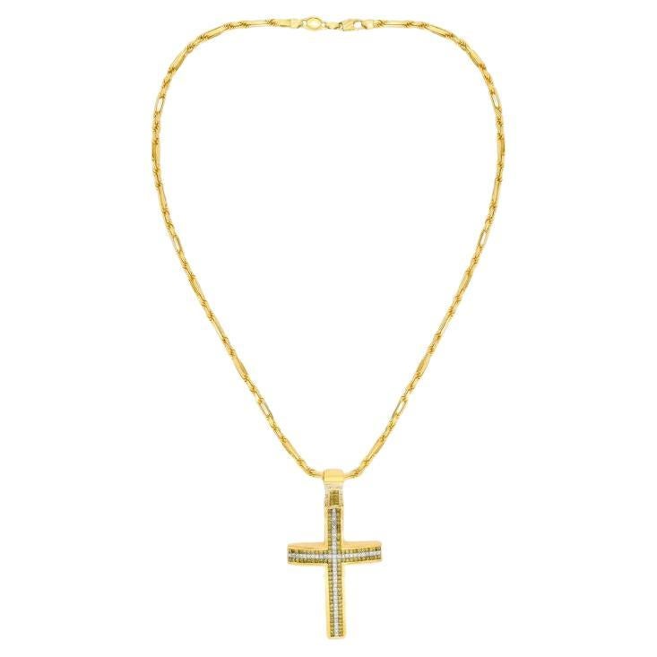 Diana M. 8 CT. Yellow Gold Diamond Cross