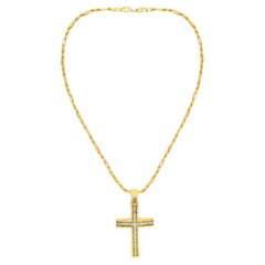 Diana M. 8 CT. Yellow Gold Diamond Cross