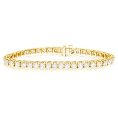 Diana M. 8.25 Cts Diamond Tennis Bracelet in 18K Yellow Gold