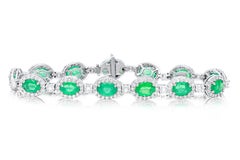 Diana M 9.57ct Emerald & 4.08ct Diamond Bracelet