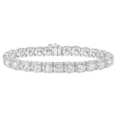 Diana M. 9.75 CT. Diamond Tennise Bracelet 14K White Gold.