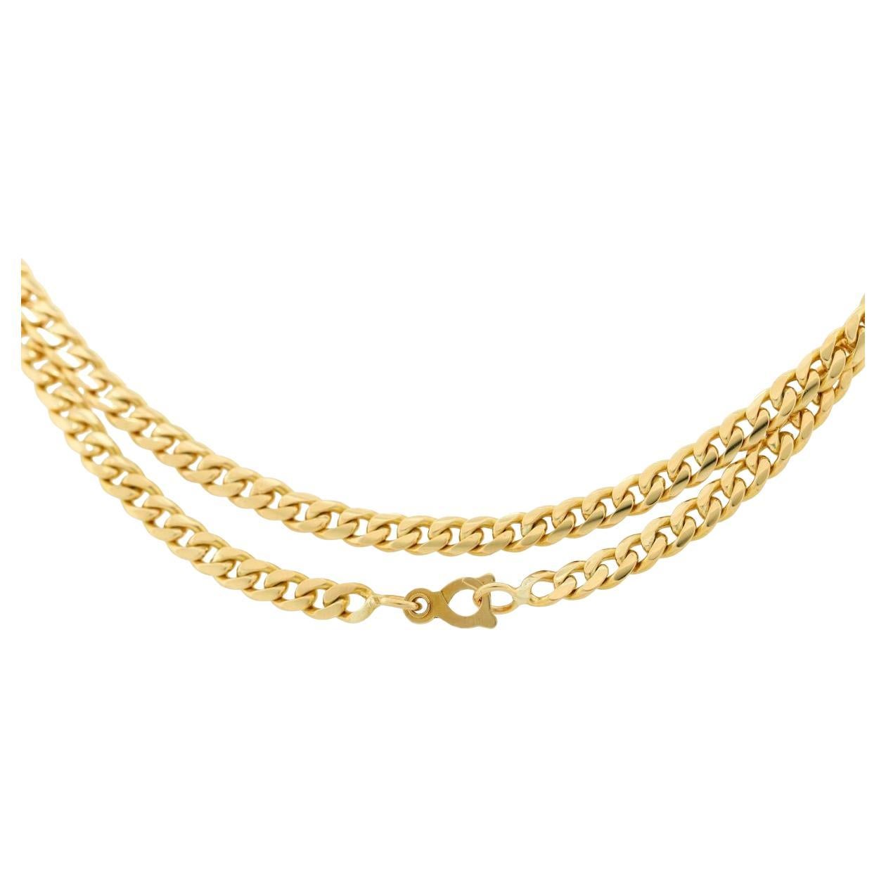 Diana M. Chaîne cubaine en or jaune 18 carats
