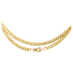 Diana M. Kubanische Kette 18K Gelbgold