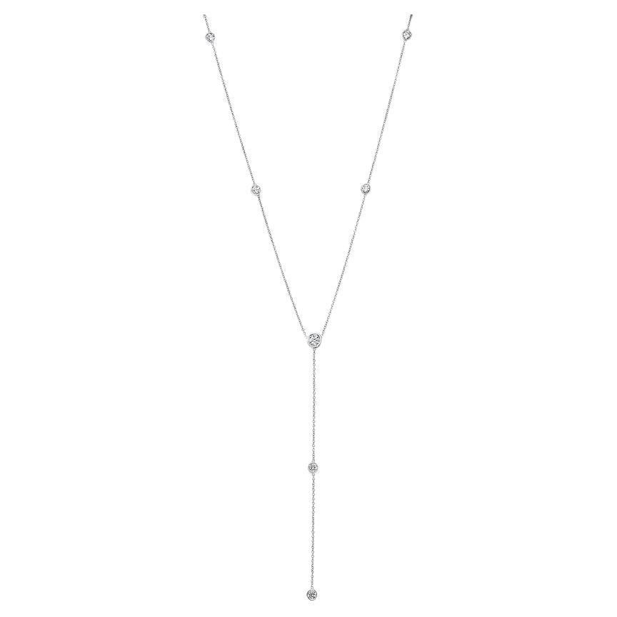 Diana M. Custing 14K White Gold Diamond Necklace