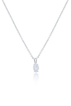 Diana M. Custom 0.55 Cts. Marquise Diamond Pendant 14K White Gold