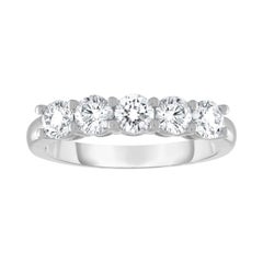 Diana M. Custom 1.00 Cts. Diamond Wedding Band 18K White Gold