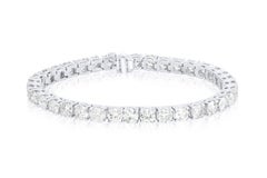 Diana M. I. Custom 10.00 carati. Bracciale tennis con diamanti in oro bianco 18 carati