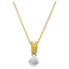 Diana M. Custom 1.02 kt. Diamant-Anhänger-Halskette 18K zweifarbiges Gold