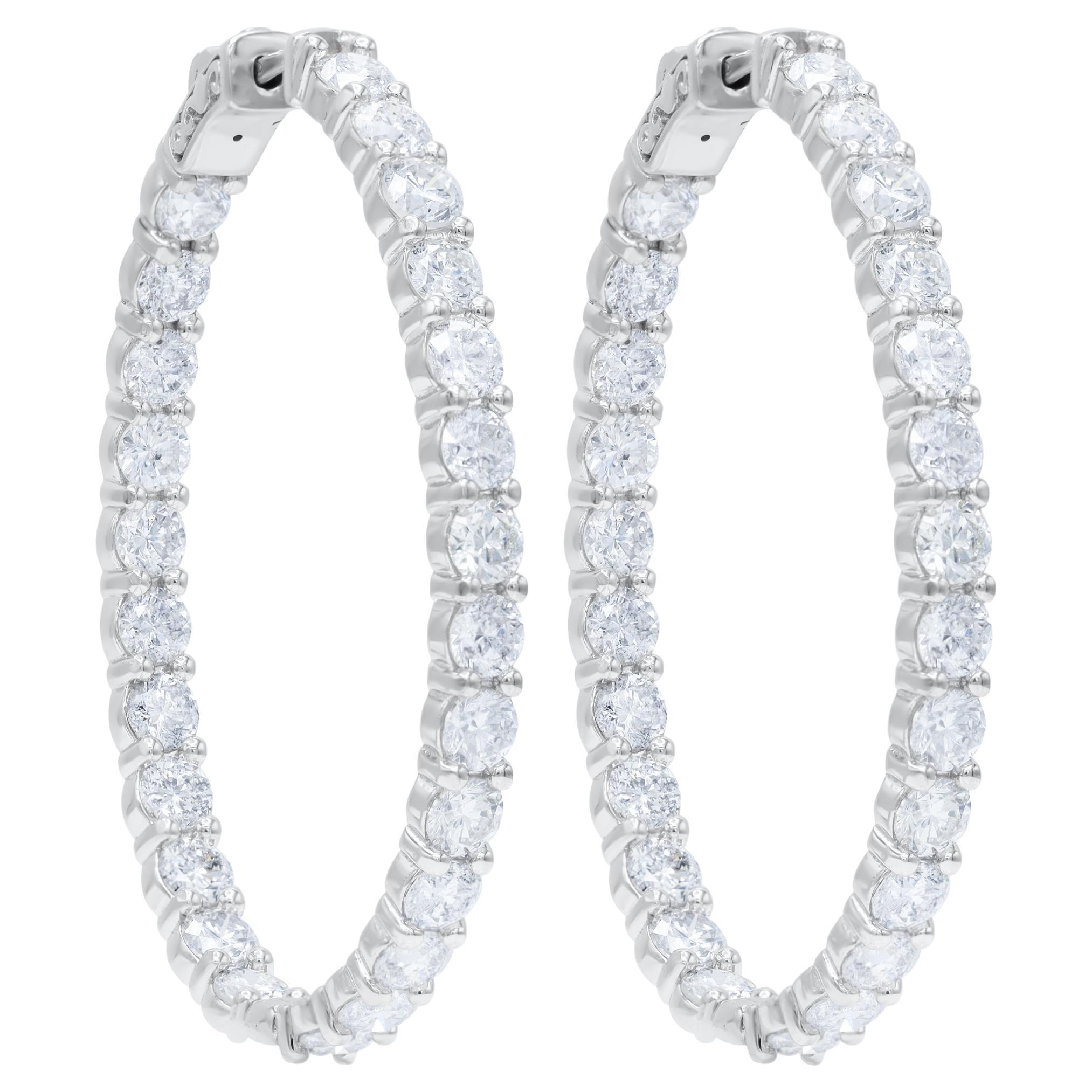 Diana M. Custom 11.00 kt. Diamant-Reifenohrringe 18K Weißgold