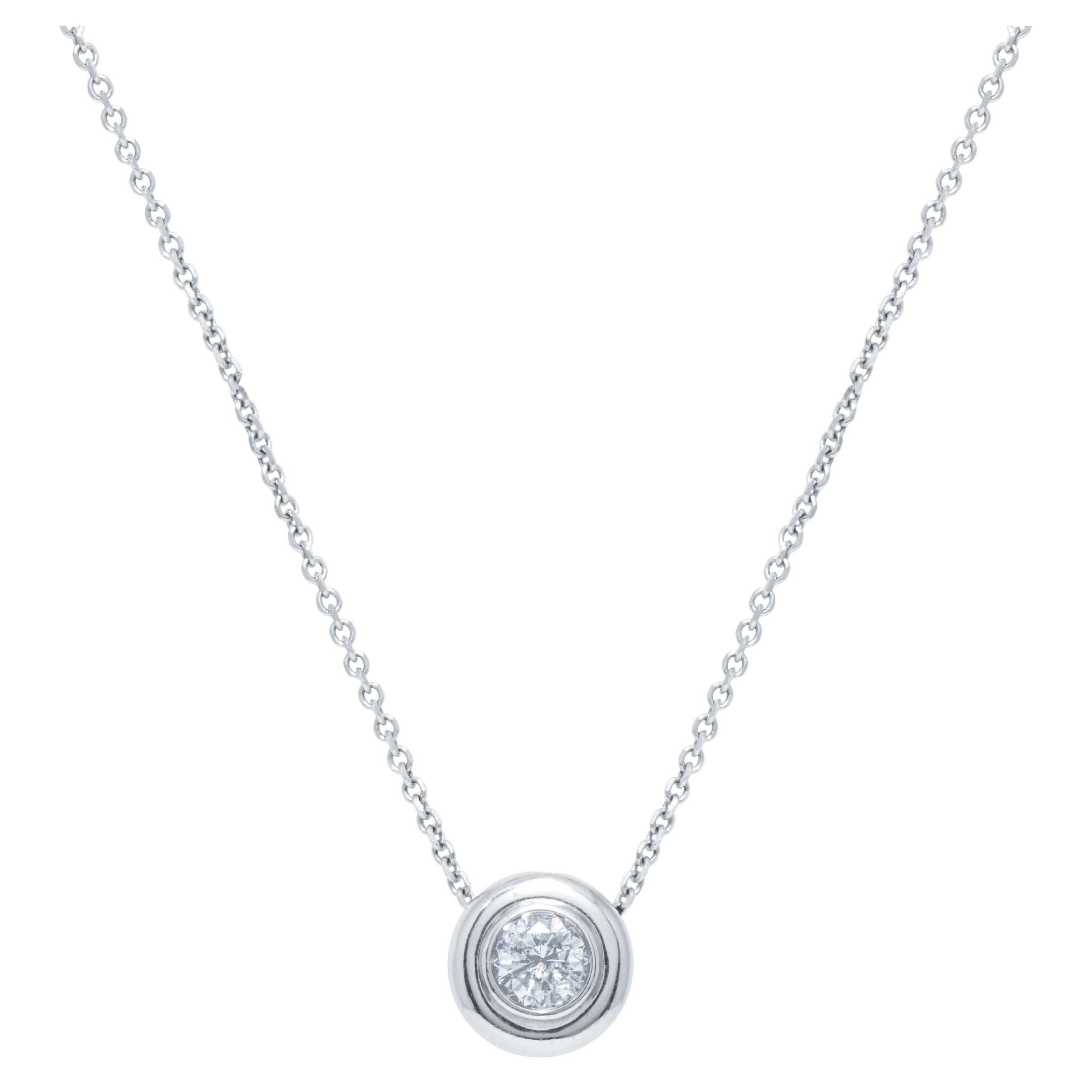 Diana M. Zoll  1.115 Karat. Runder Diamant-Anhänger 14K Weißgold im Angebot