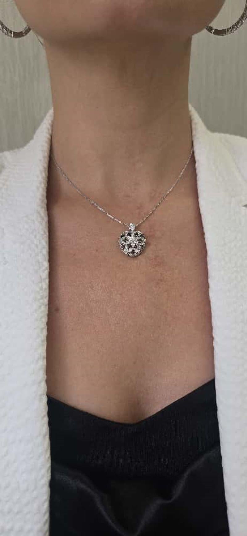 Femenino o masculino Diana M. Custom  1,20 qts. Colgante Corazón Dianmond Oro Blanco 18K en venta